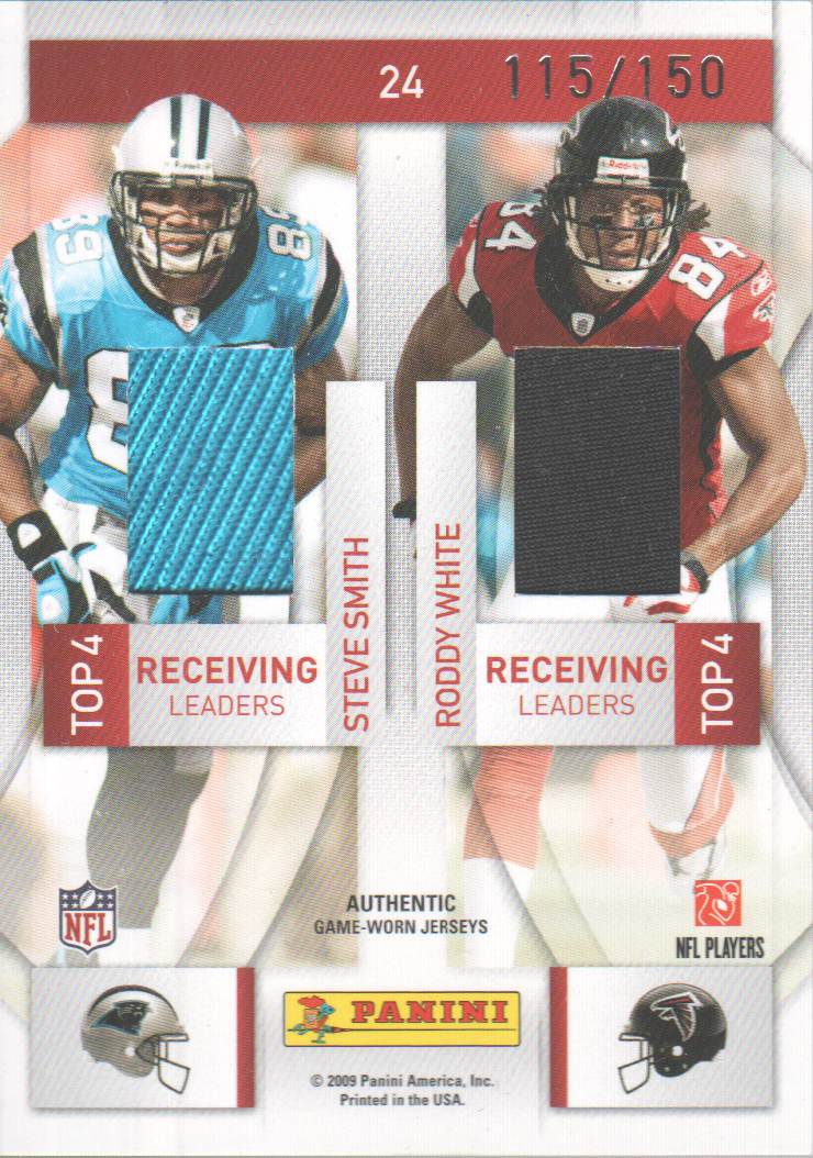 2009 Playoff Prestige League Leaders Materials #24 Andre Johnson/Larry Fitzgerald/Steve Smith/Roddy White back image