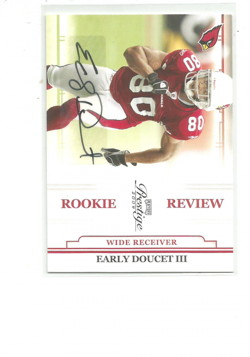 2009 Playoff Prestige Rookie Review Autographs #18 Early Doucet/50