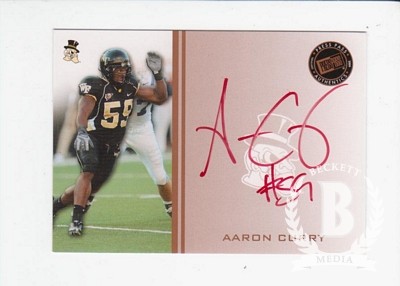 2009 Press Pass Autographs Bronze Red Ink #AC Aaron Curry/10*