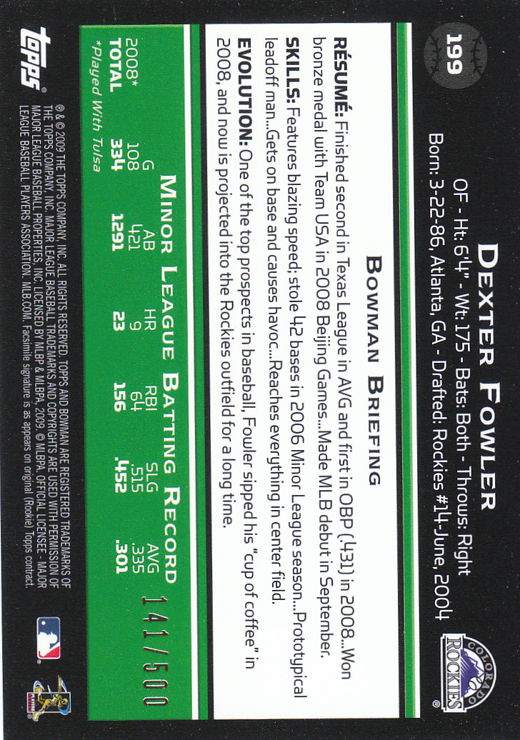 2009 Bowman Baseball "Main Set Blue" Parallel Cards - Picture 19 of 39