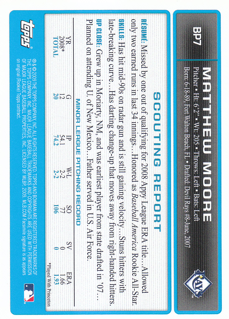 2009 Bowman Baseball "Prospects" Insert Cards #BP1 to #BP90 - Picture 14 of 178