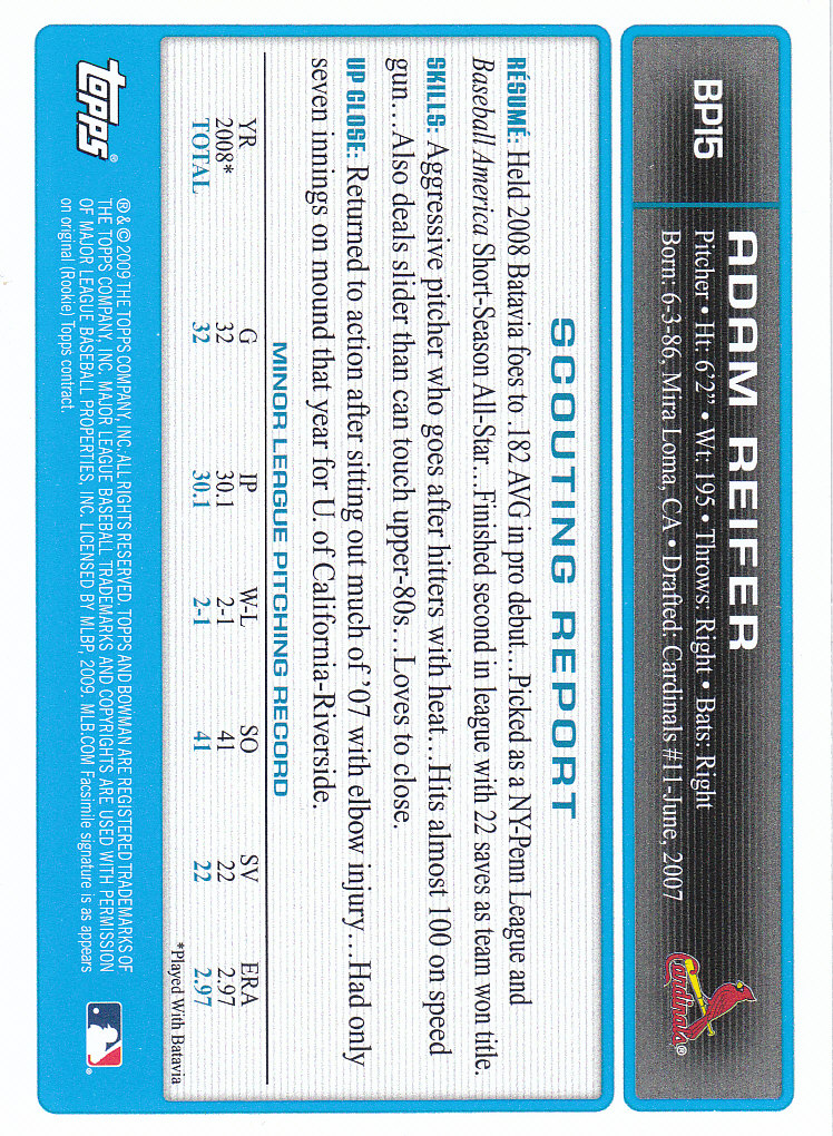 2009 Bowman Baseball "Prospects" Insert Cards #BP1 to #BP90 - Picture 28 of 178