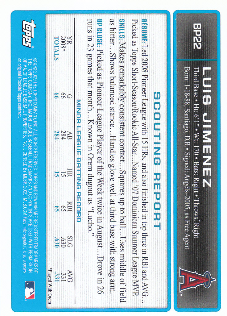 2009 Bowman Baseball "Prospects" Insert Cards #BP1 to #BP90 - Picture 42 of 178