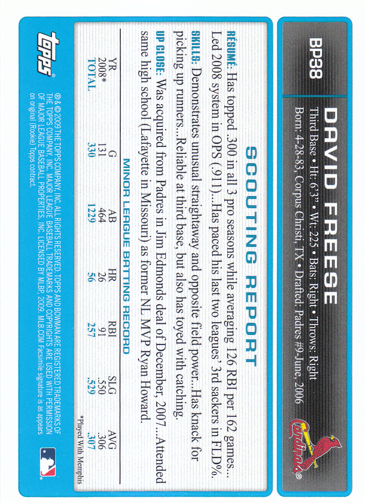 2009 Bowman Baseball "Prospects" Insert Cards #BP1 to #BP90 - Picture 74 of 178