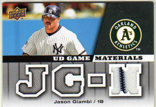2009 Upper Deck UD Game Materials #GMJG Jason Giambi