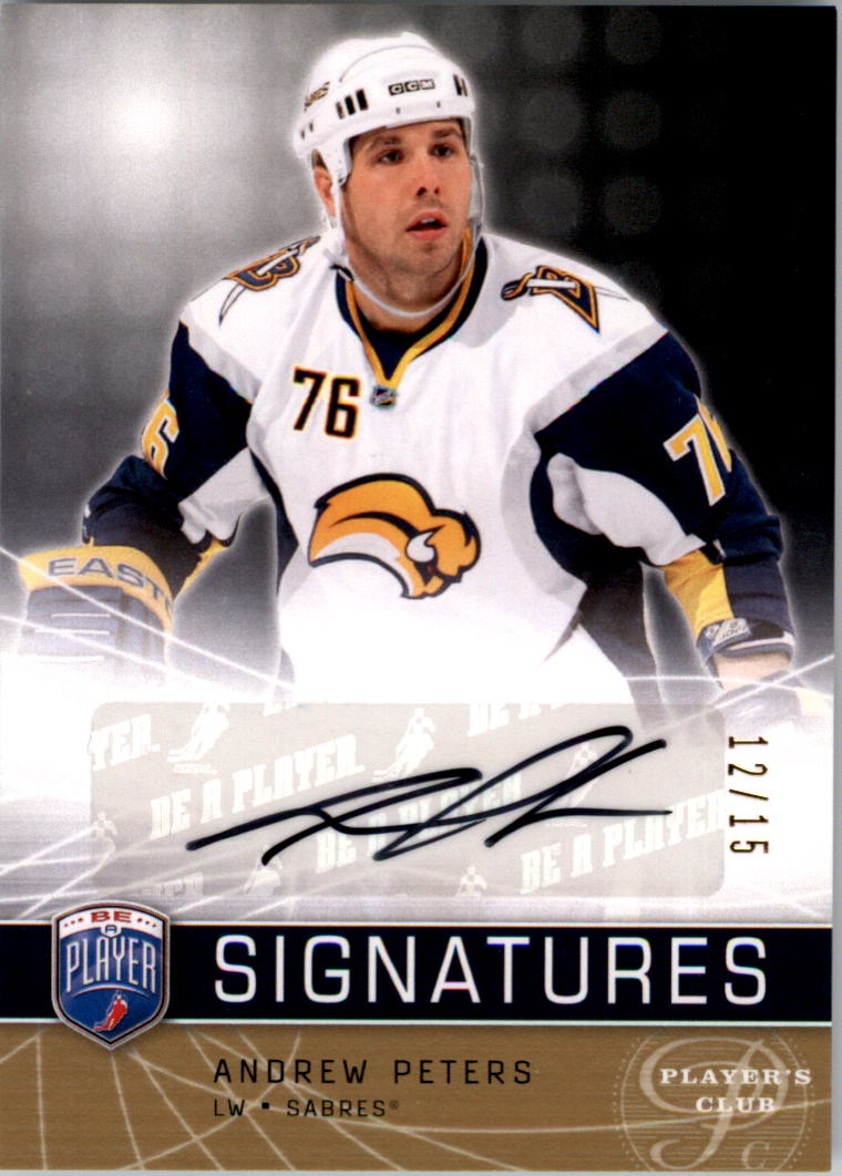2008-09 Be A Player Signatures #SAP Andrew Peters
