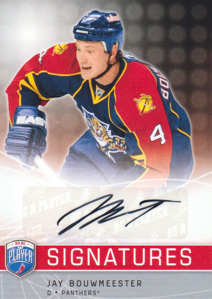 2008-09 Be A Player Signatures #SJB Jay Bouwmeester