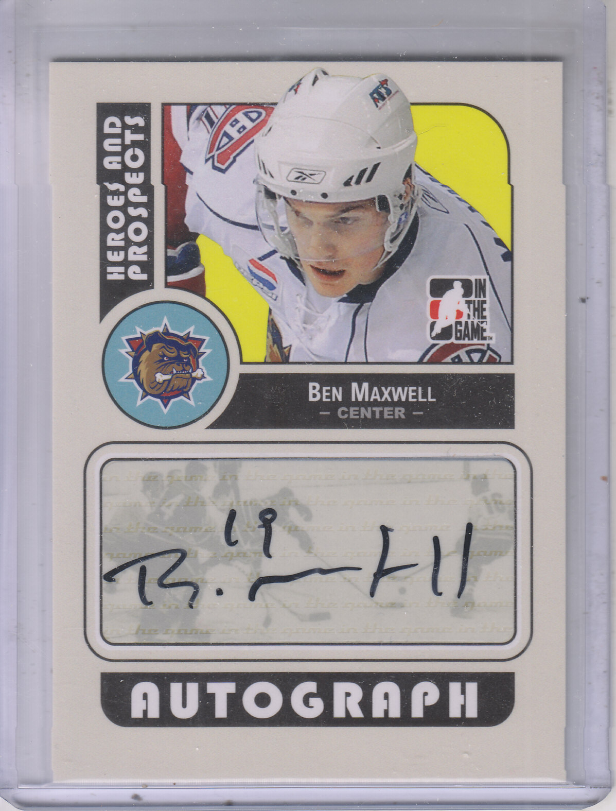 2008-09 ITG Heroes and Prospects Autographs #ABMAX Ben Maxwell