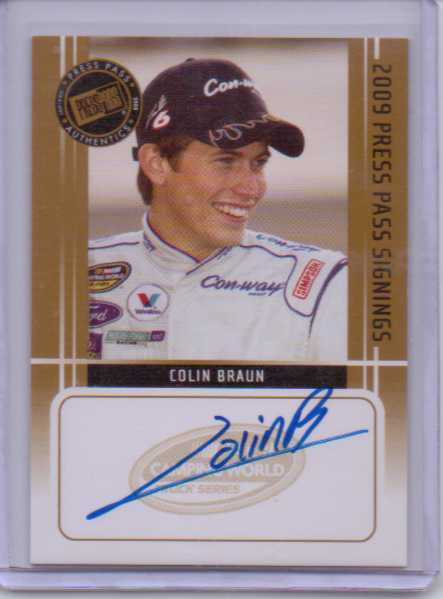2009 Press Pass Signings Gold #7 Colin Braun