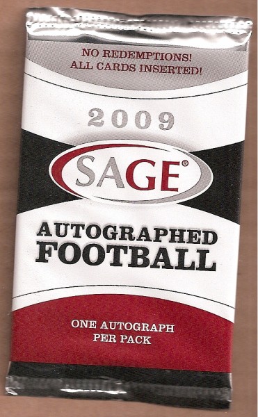 2009 SAGE Football Hobby Pack (1 Auto per Pack)  