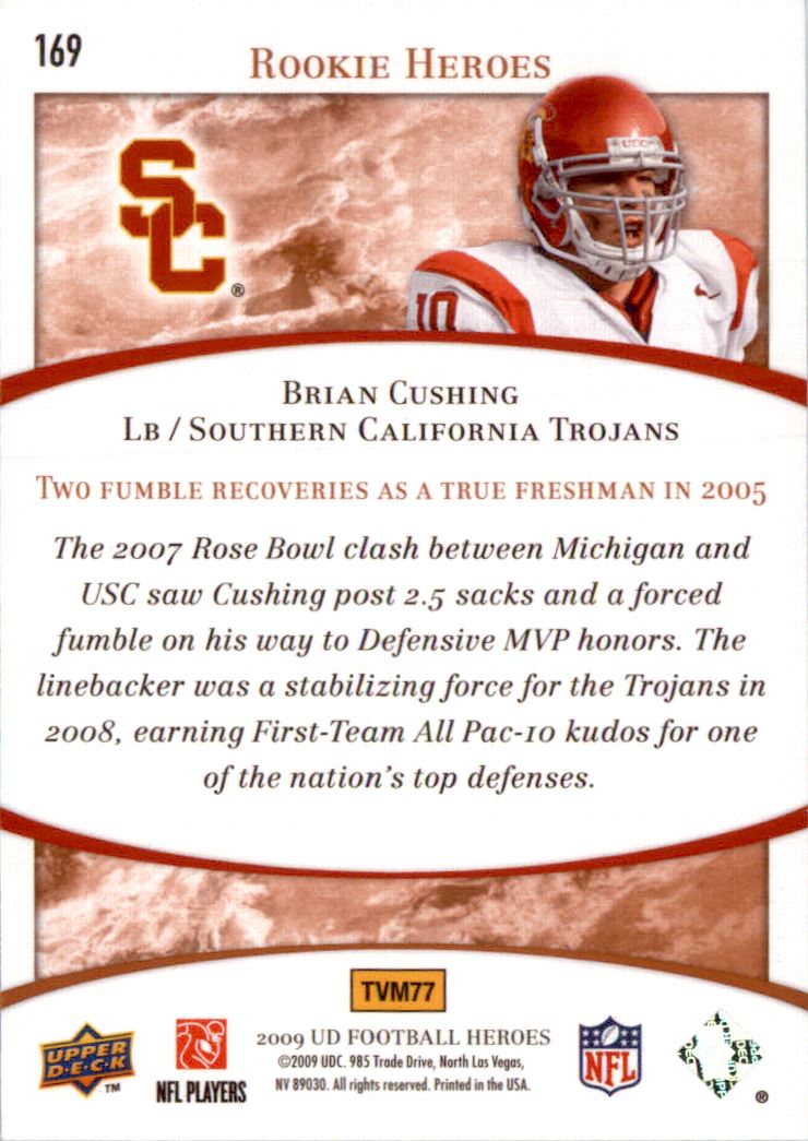 2009 Upper Deck Heroes Orange #169 Brian Cushing back image