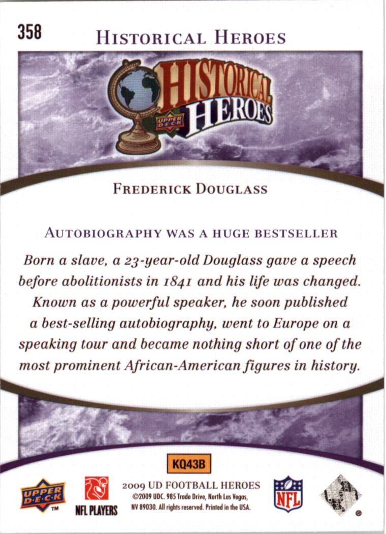 2009 Upper Deck Heroes Purple #358 Frederick Douglass back image