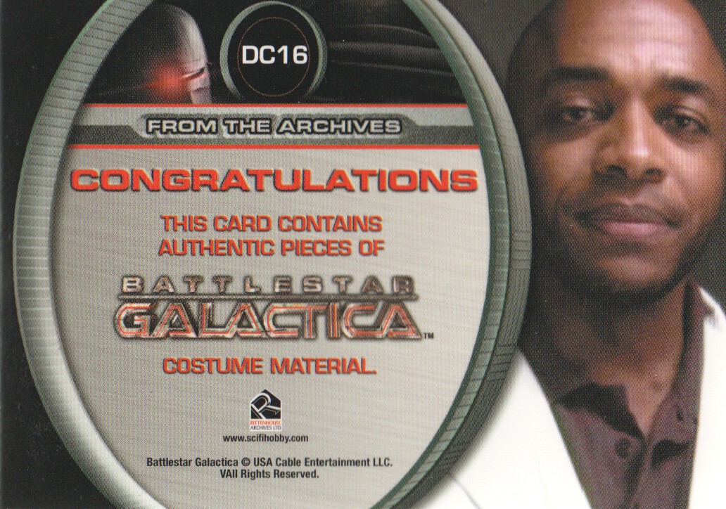 2009 Rittenhouse Battlestar Galactica Season Four Dual Costumes #DC16 Doctor Simon back image