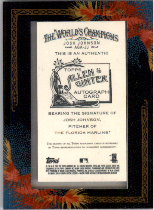 2009 Topps Allen and Ginter Autographs #JJ Josh Johnson B