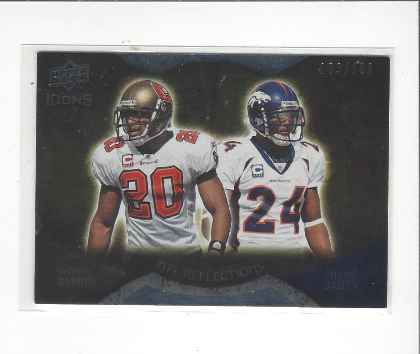 2009 Upper Deck Icons NFL Reflections Gold #RFBB Champ Bailey/Ronde Barber