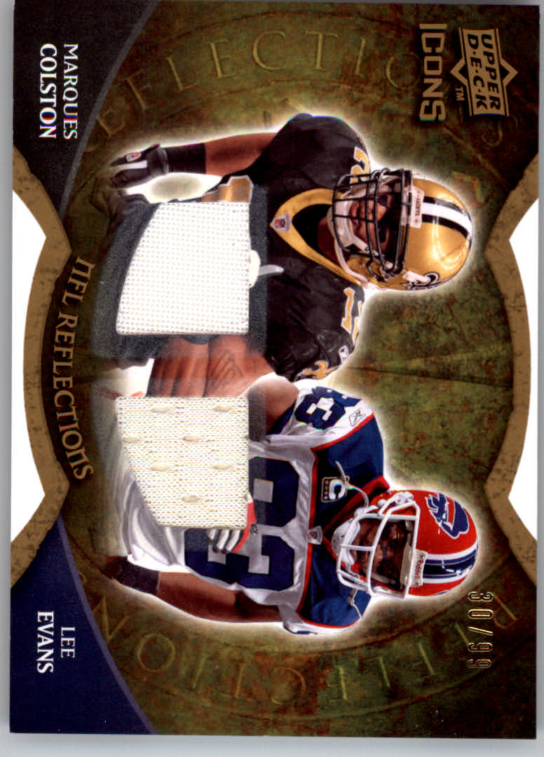 2009 Upper Deck Icons NFL Reflections Jerseys #RFCE Lee Evans/Marques Colston