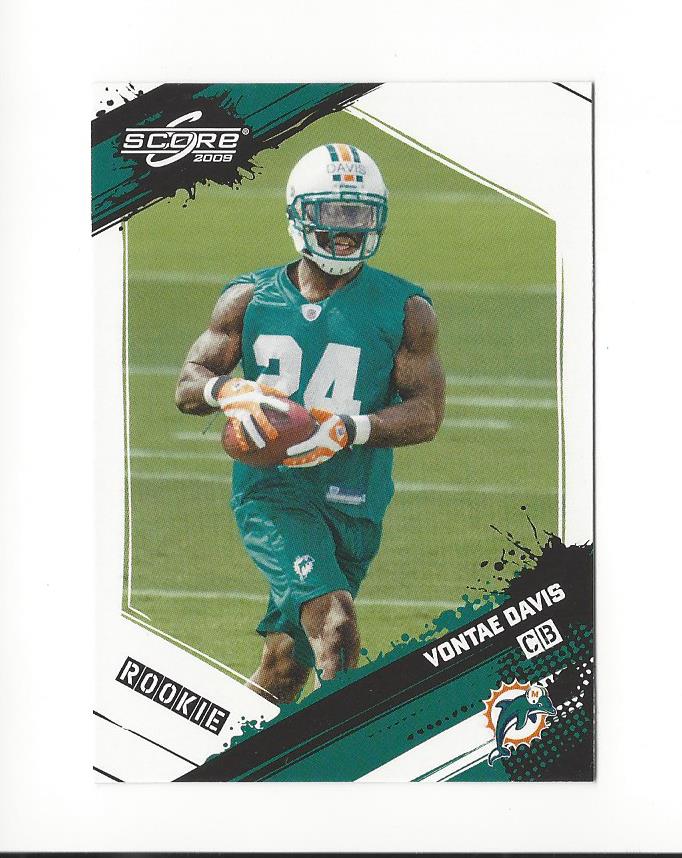 2009 Score #400 Vontae Davis RC