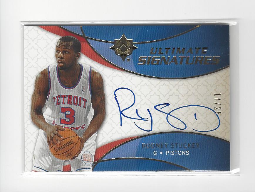 2008-09 Ultimate Collection Signatures #URS Rodney Stuckey/25