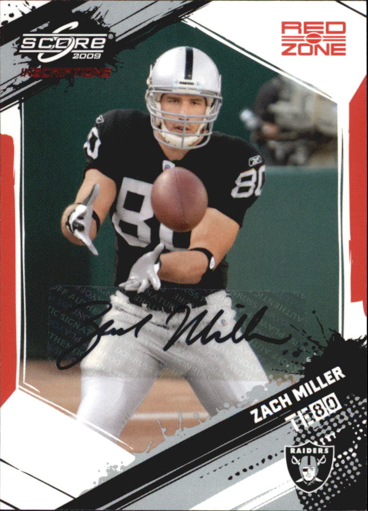 2009 Score Inscriptions Autographs Red Zone #218 Zach Miller/30