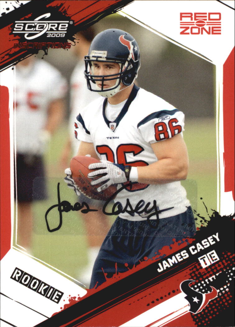 2009 Score Inscriptions Autographs Red Zone #346 James Casey/30