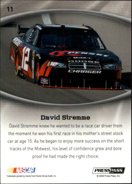 2009 Press Pass Showcase #11 David Stremme back image