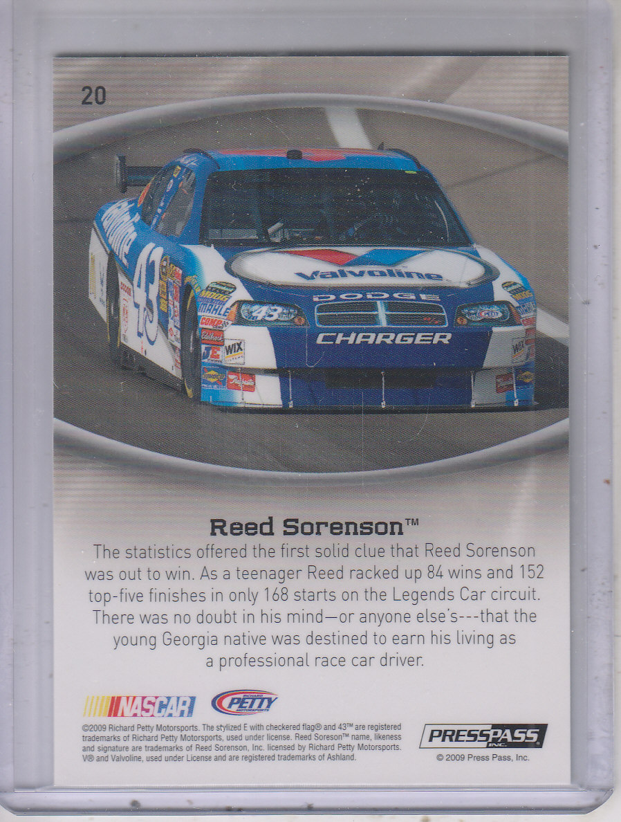 2009 Press Pass Showcase 3rd Gear #20 Reed Sorenson back image