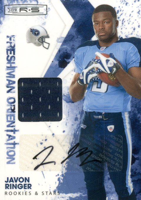 2009 Donruss Rookies and Stars Freshman Orientation Materials Jerseys Autographs #13 Javon Ringer/100