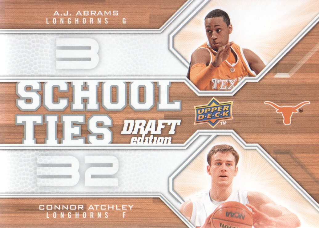 2009-10 Upper Deck Draft Edition School Ties #STAJ A.J. Abrams/Connor Atchley