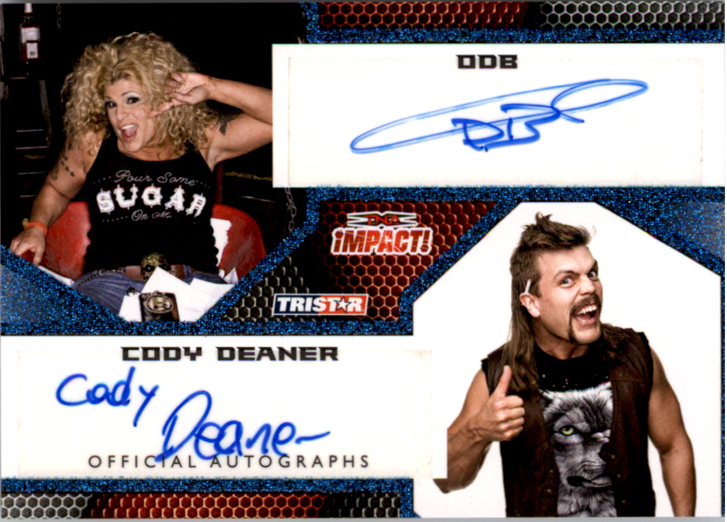 2009 TRISTAR TNA Impact Autographs Blue #IA72 ODB/Cody Deaner