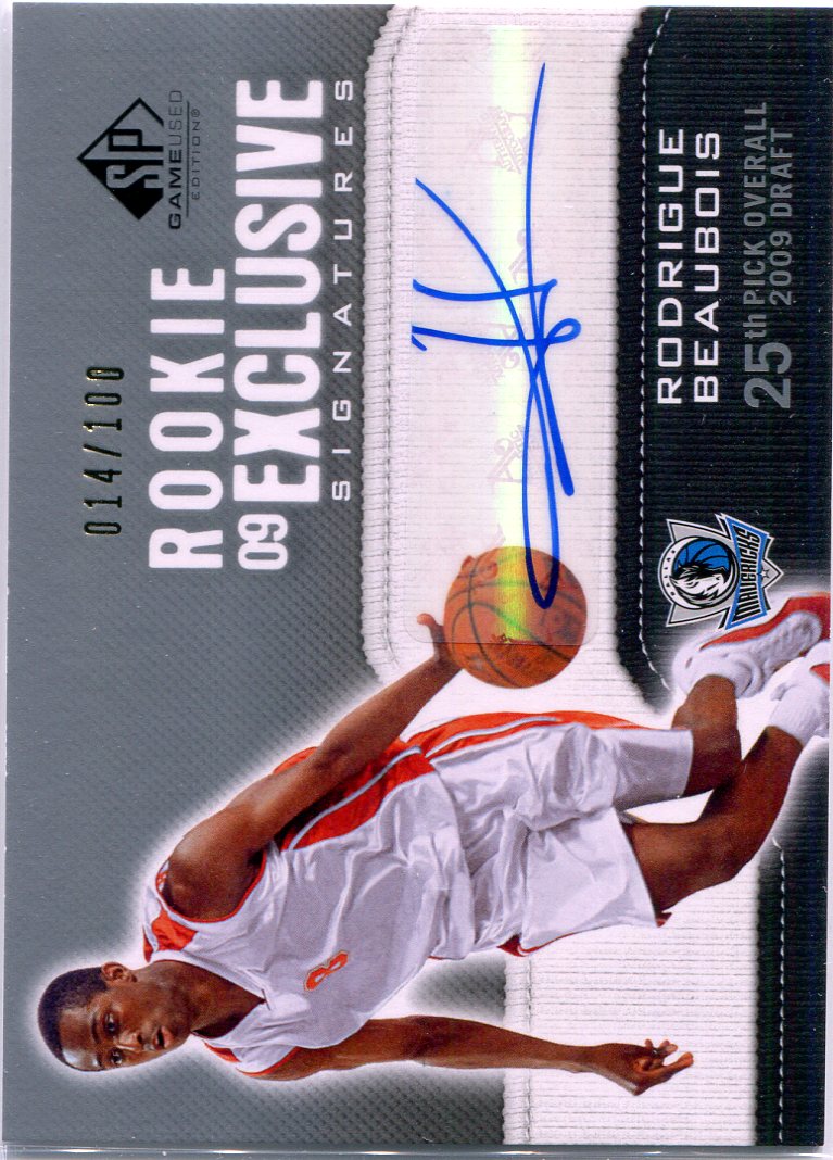 2009-10 SP Game Used Rookie Exclusive Signatures #RERB Rodrigue Beaubois