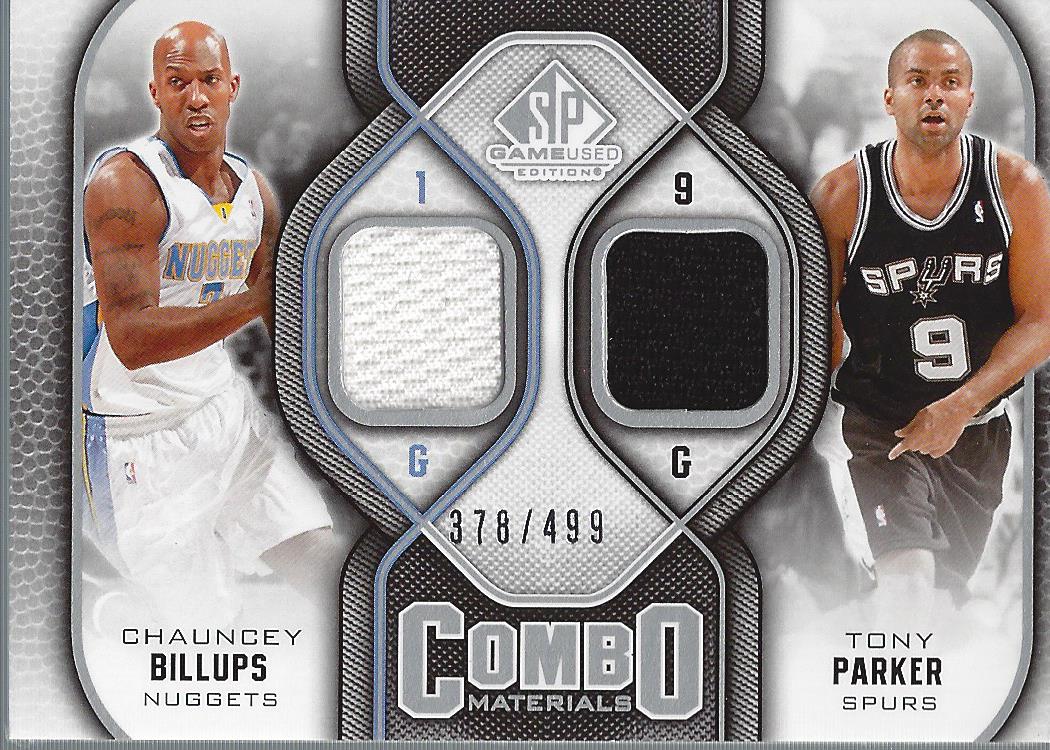 2009-10 SP Game Used Combo Materials #CMBP Chauncey Billups/Tony Parker