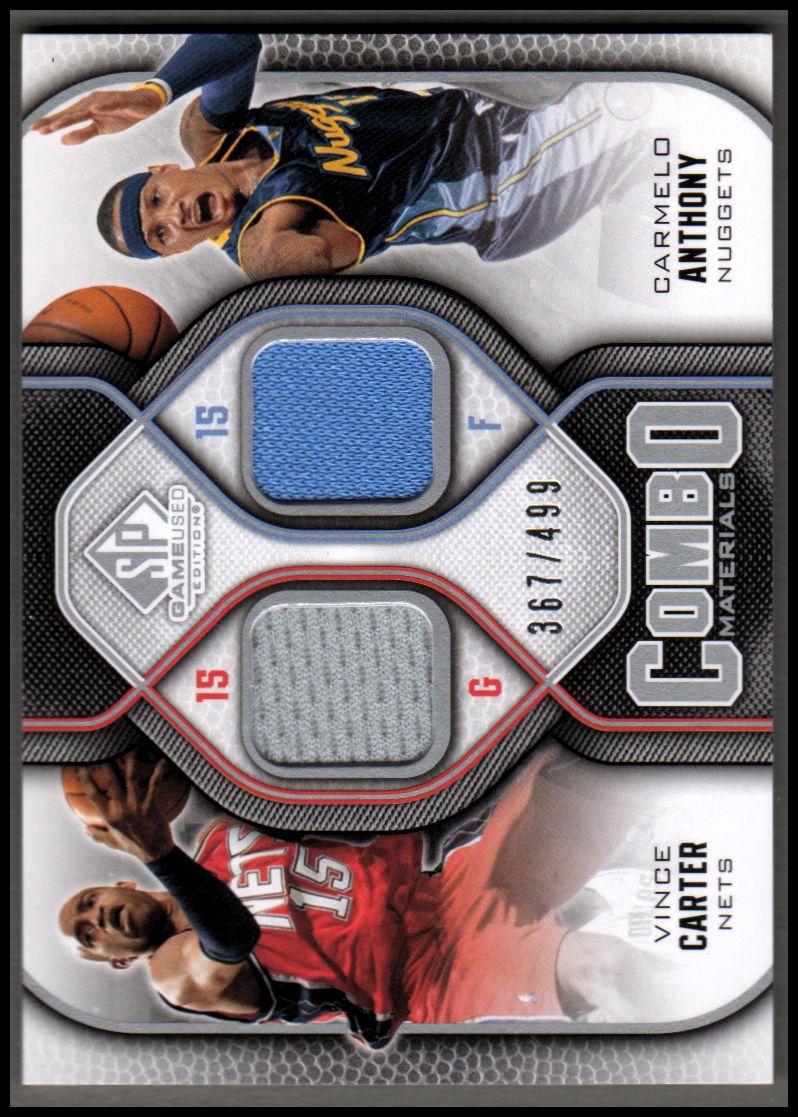 2009-10 SP Game Used Combo Materials #CMCA Vince Carter/Carmelo Anthony
