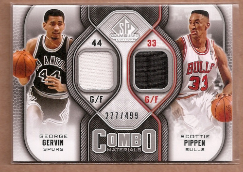 2009-10 SP Game Used Combo Materials #CMGS Scottie Pippen/George Gervin