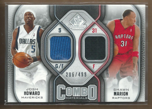 2009-10 SP Game Used Combo Materials #CMJM Josh Howard/Shawn Marion