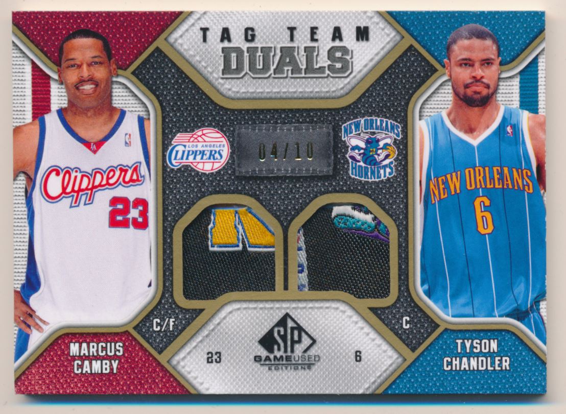 2009-10 SP Game Used Tag Team Dual #TDCC Tyson Chandler/Marcus Camby