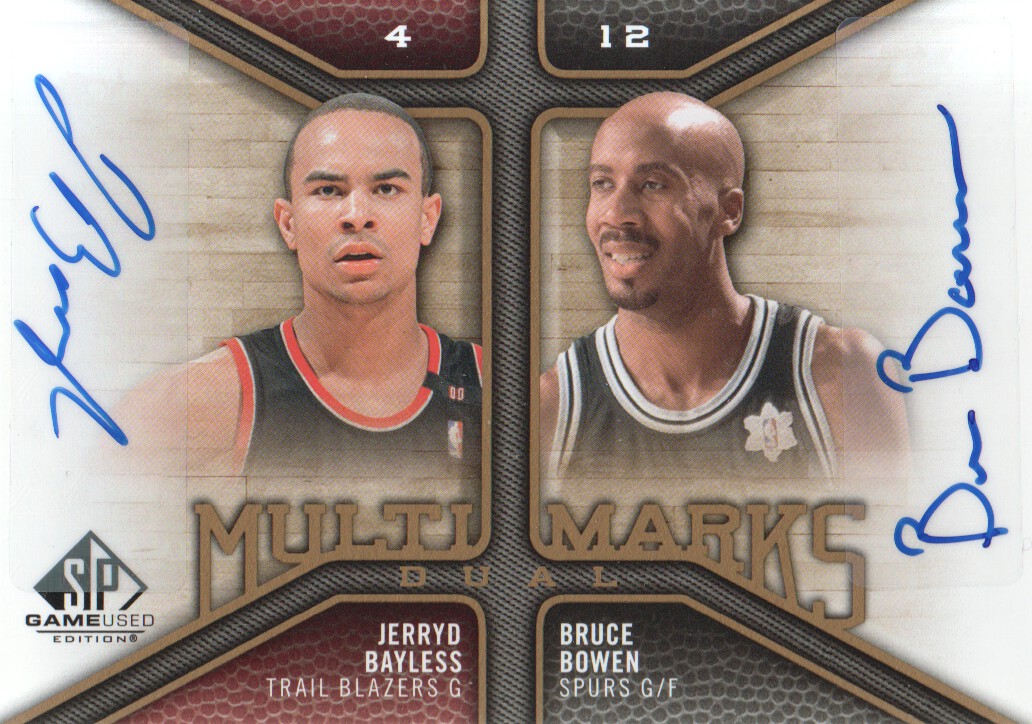 2009-10 SP Game Used Multi Marks Dual #MDSN Bruce Bowen/Jerryd Bayless