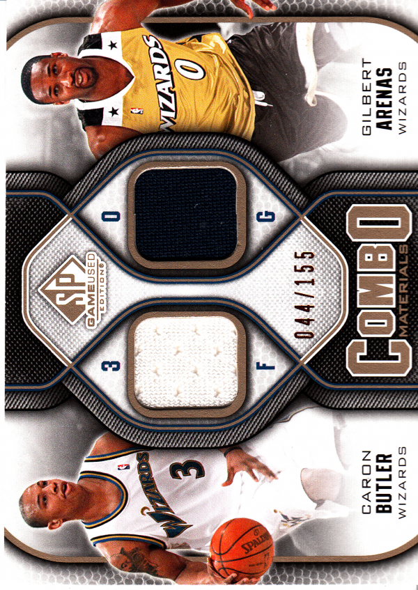 2009-10 SP Game Used Combo Materials 155 #CMAB Gilbert Arenas/Caron Butler