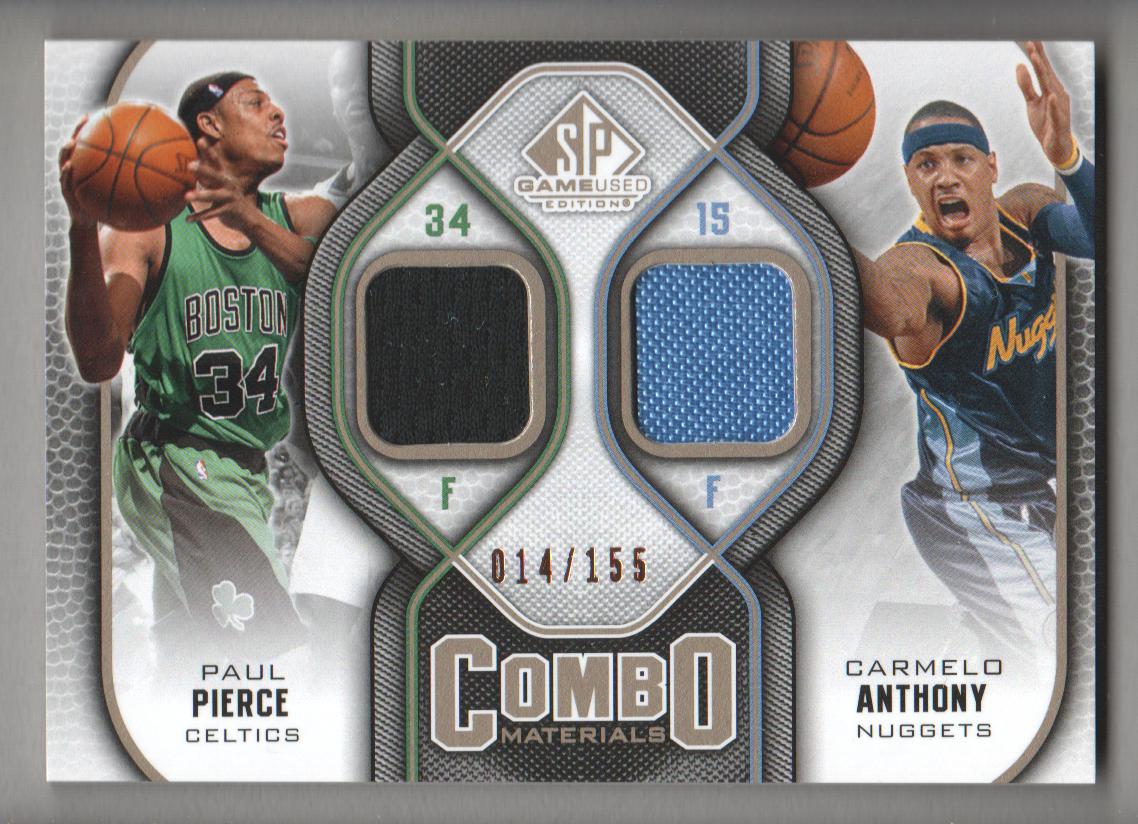 2009-10 SP Game Used Combo Materials 155 #CMPG Carmelo Anthony/Paul Pierce