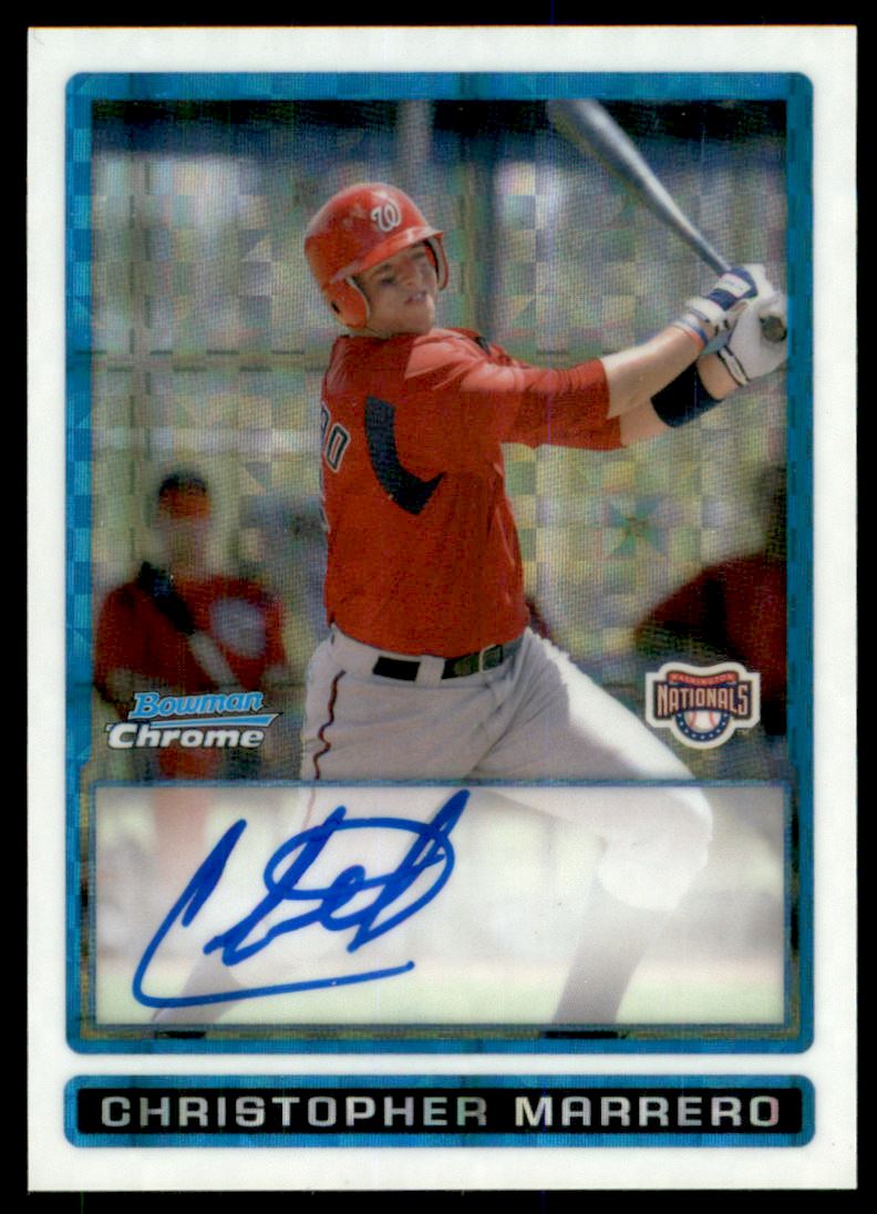 2009 Bowman Chrome Prospects X-Fractors #BCP100 Christopher Marrero AU