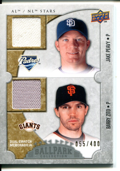 2009 Upper Deck Ballpark Collection #113 Jake Peavy/Barry Zito/400
