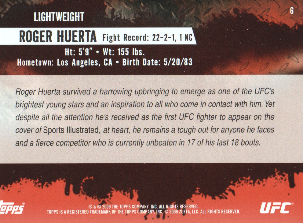 Carte Topps UFC BASE MMA 2009 scegli dall'elenco - Foto 7 di 145