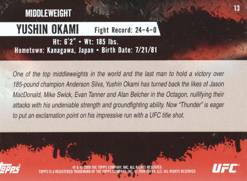 Carte Topps UFC BASE MMA 2009 scegli dall'elenco - Foto 15 di 145