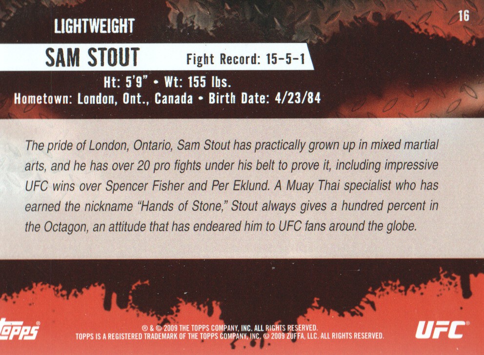 Carte Topps UFC BASE MMA 2009 scegli dall'elenco - Foto 21 di 145