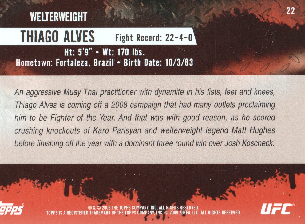 Carte Topps UFC BASE MMA 2009 scegli dall'elenco - Foto 25 di 145