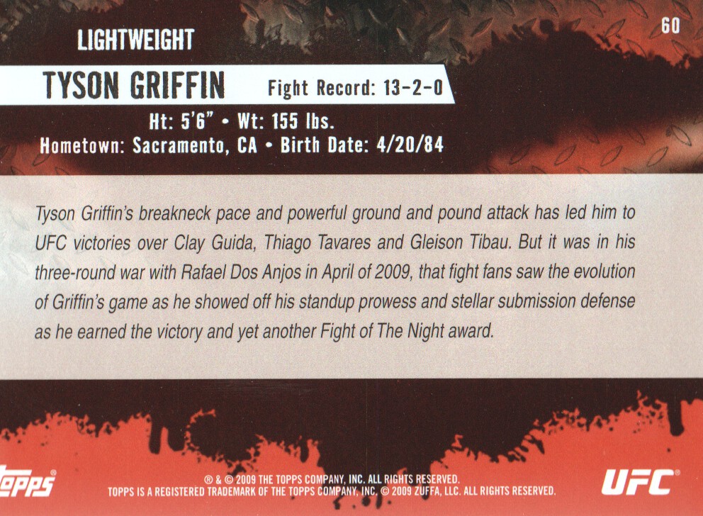 Carte Topps UFC BASE MMA 2009 scegli dall'elenco - Foto 73 di 145