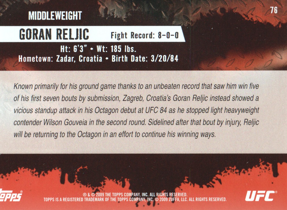 Carte Topps UFC BASE MMA 2009 scegli dall'elenco - Foto 85 di 145