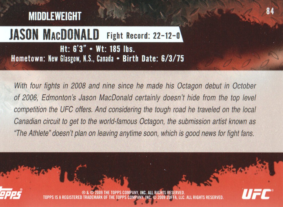 Carte Topps UFC BASE MMA 2009 scegli dall'elenco - Foto 95 di 145