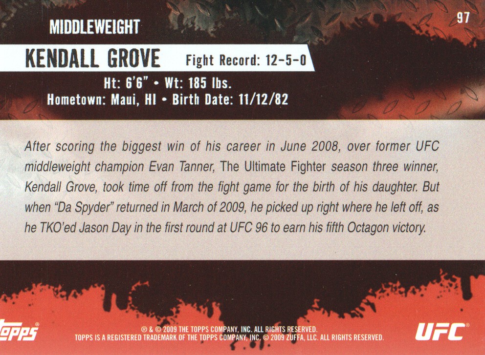Carte Topps UFC BASE MMA 2009 scegli dall'elenco - Foto 111 di 145