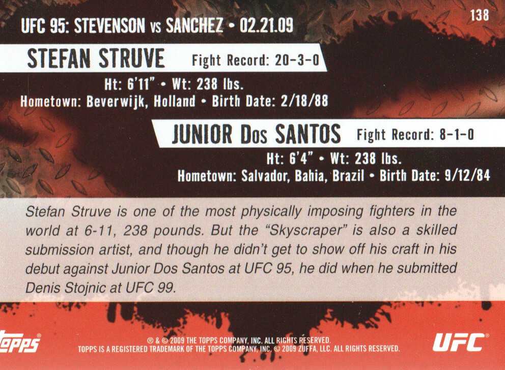 Carte Topps UFC BASE MMA 2009 scegli dall'elenco - Foto 133 di 145