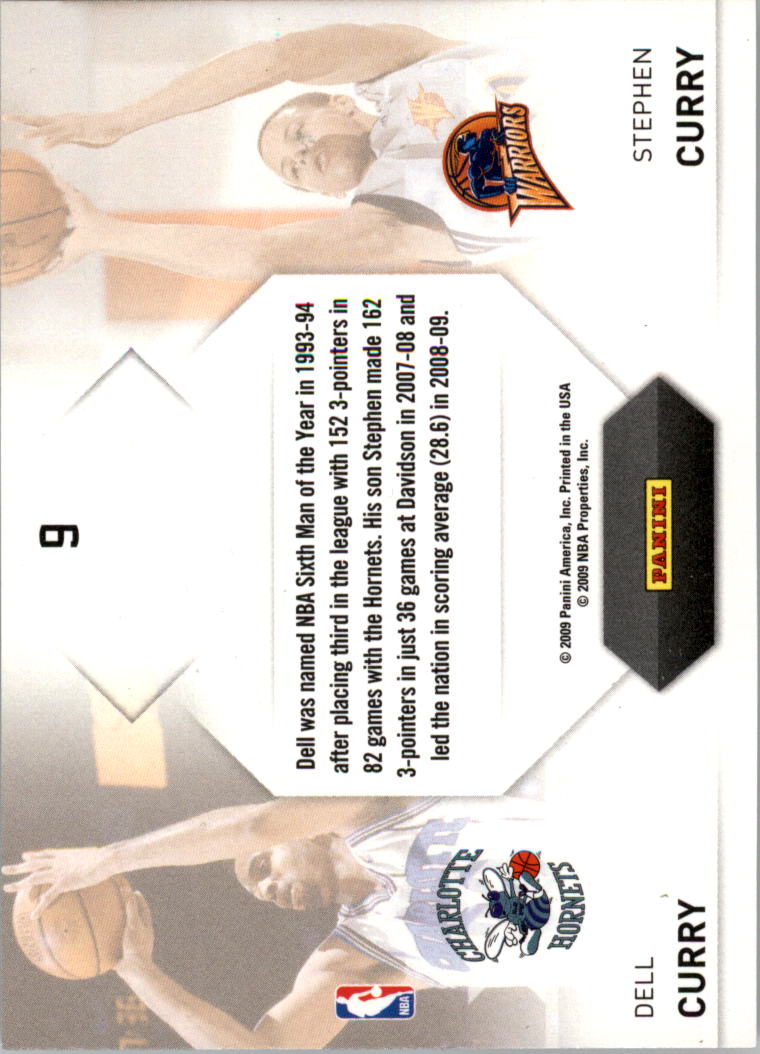 2009-10 Prestige Connections #9 Dell Curry/Stephen Curry back image
